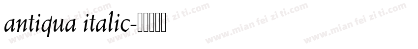 antiqua italic字体转换